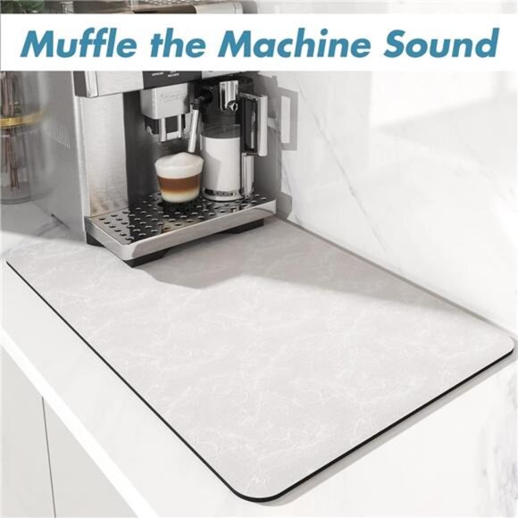 Coffee Mat Hide Stain Rubber Backed Absorbent Dish DryingMat for Kitchen Counter - Picture 4 of 7